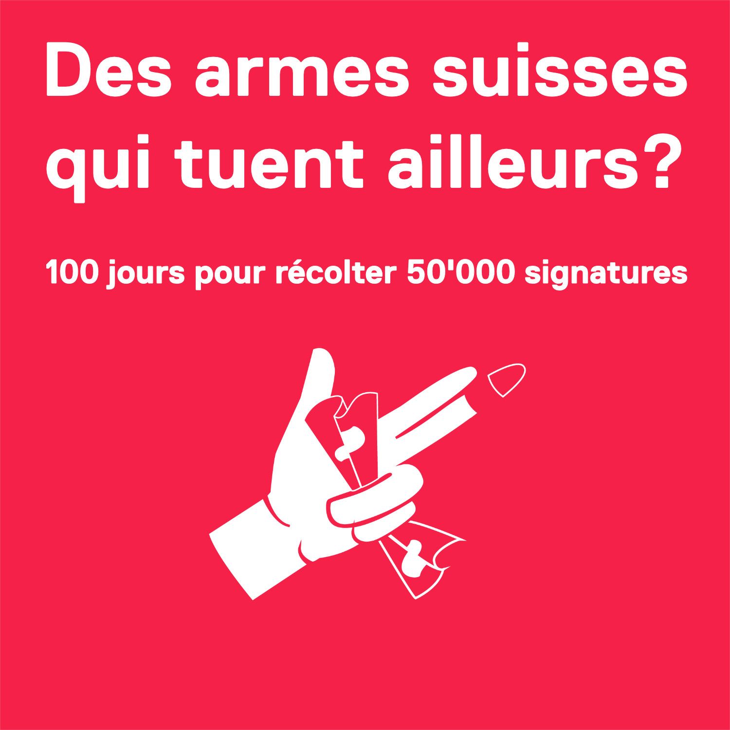 Signez le référendum sur le matériel de guerre !
